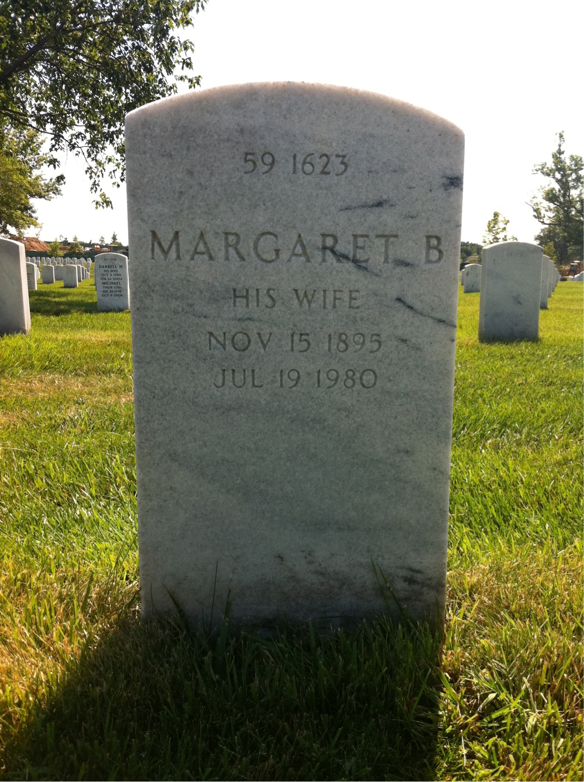 Back of headstone — William Murray Leffingwell
