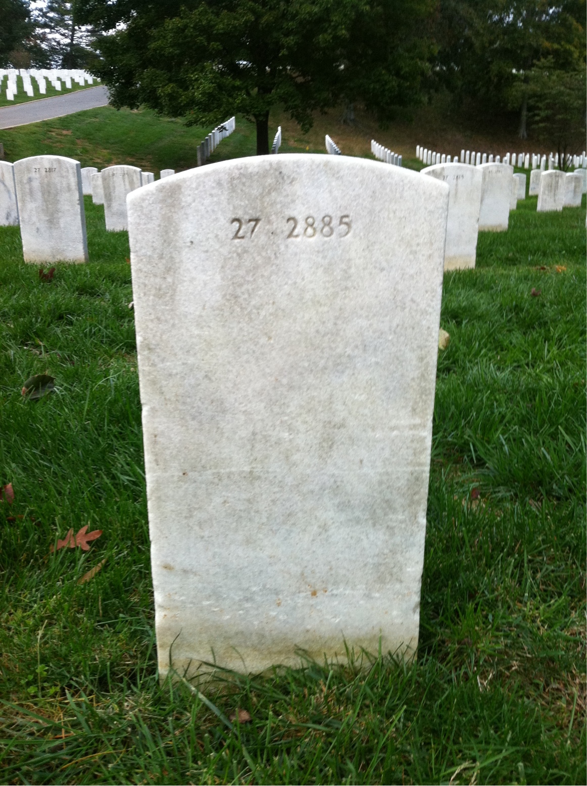 Back of headstone — P Ambrose