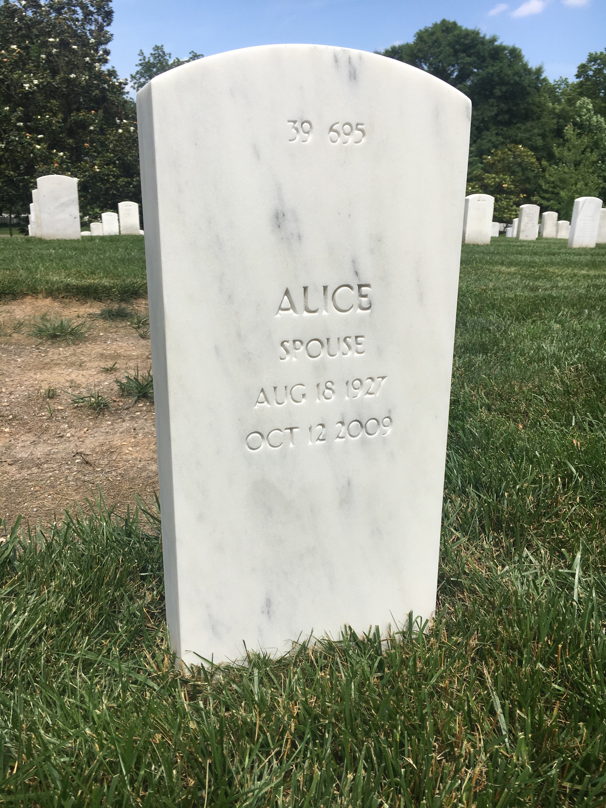 Back of headstone — Allen Cywin
