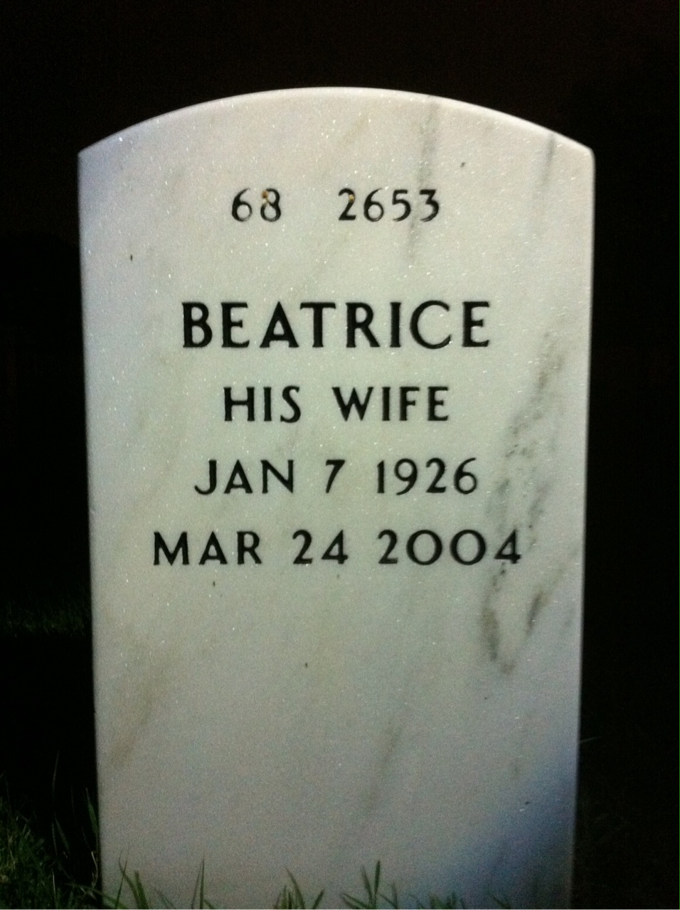 Back of headstone — Edward Holler