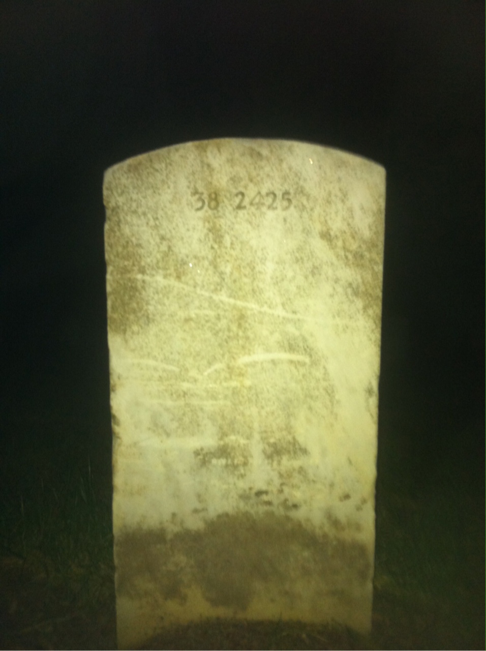 Back of headstone — Maude Allwine