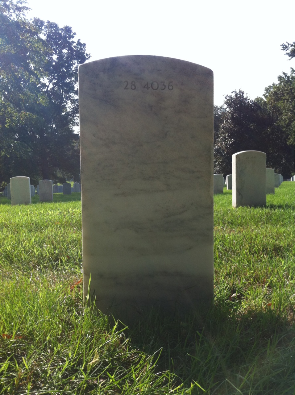 Back of headstone — Rosita Adams