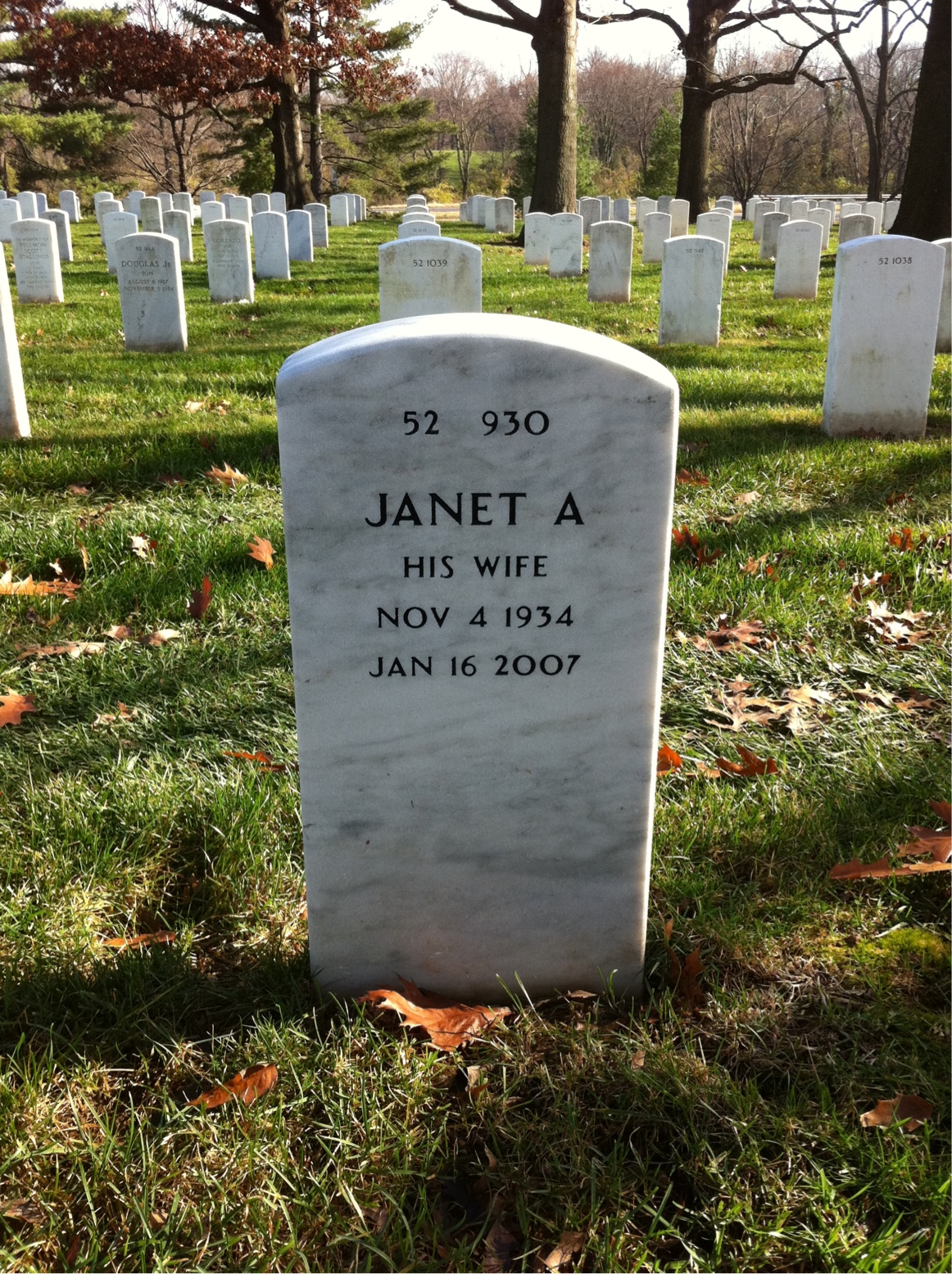 Back of headstone — Joseph Anderson