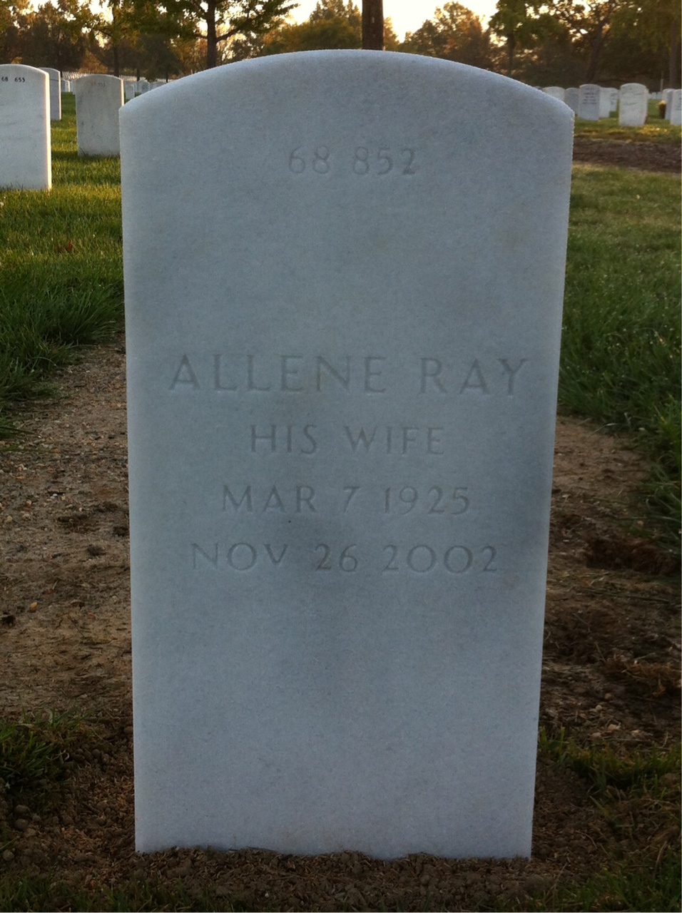 Back of headstone — Kenton Murphy