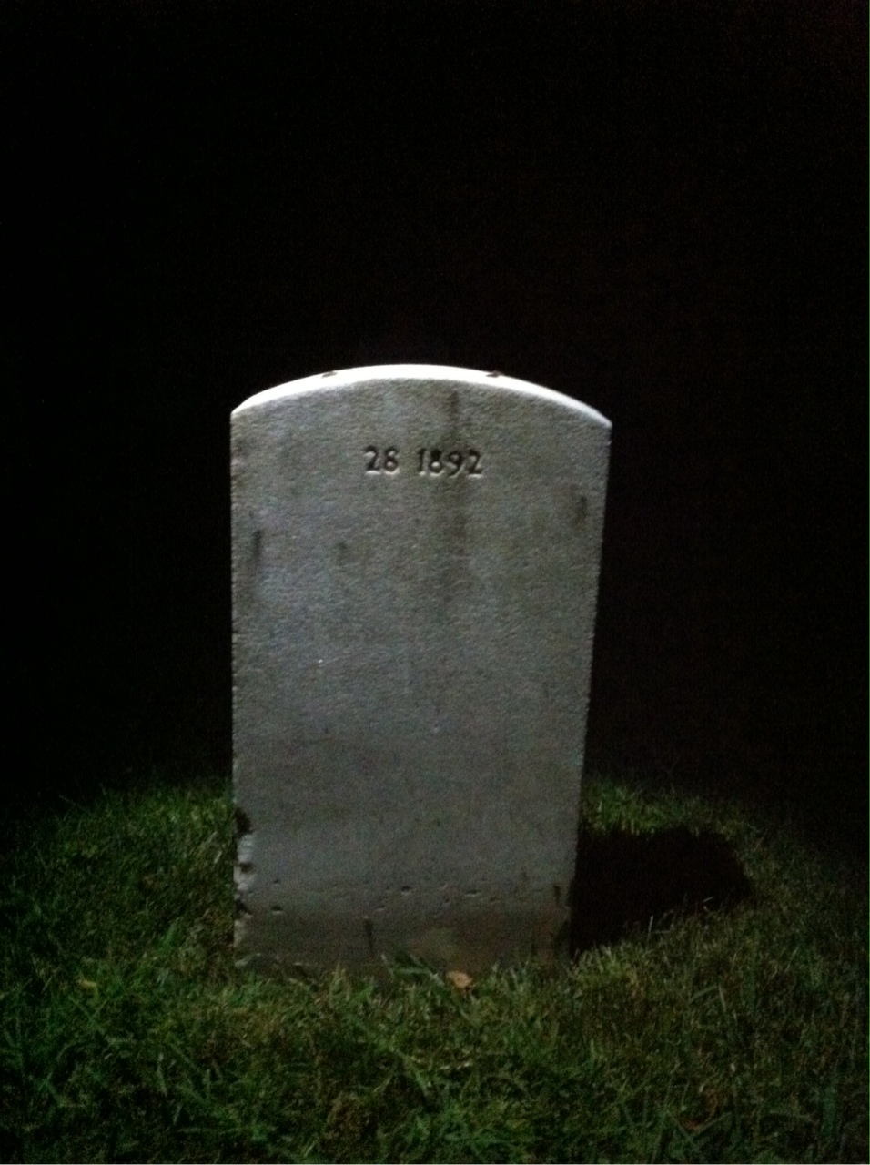 Back of headstone — Richard Moeller