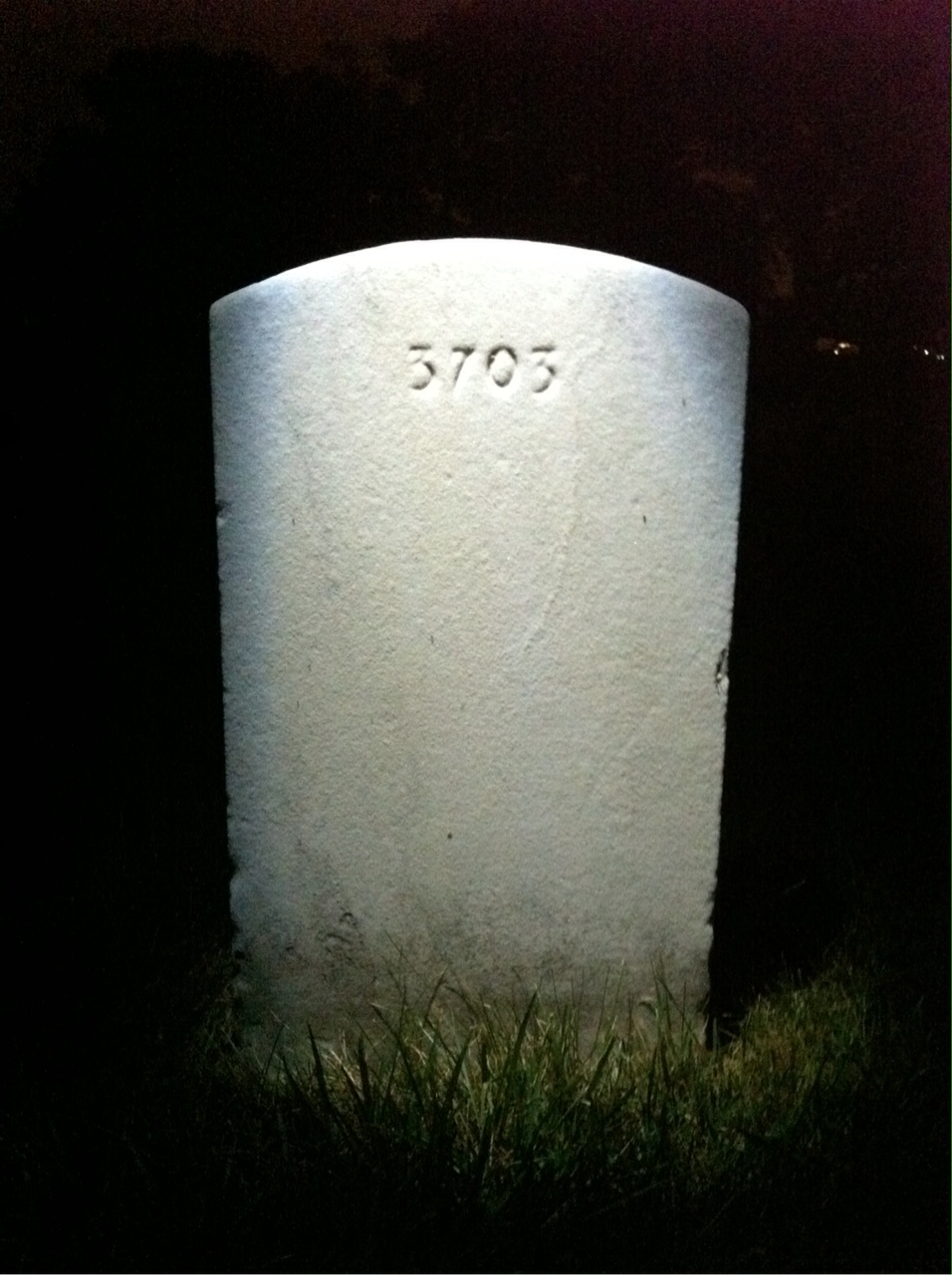 Back of headstone — Edward Adams
