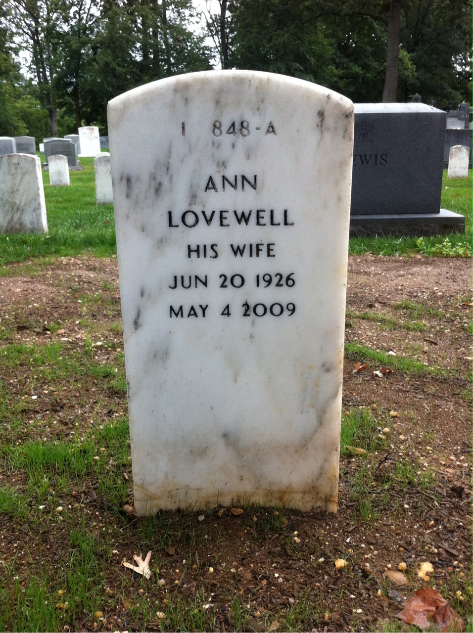 Back of headstone — John Reidelbach