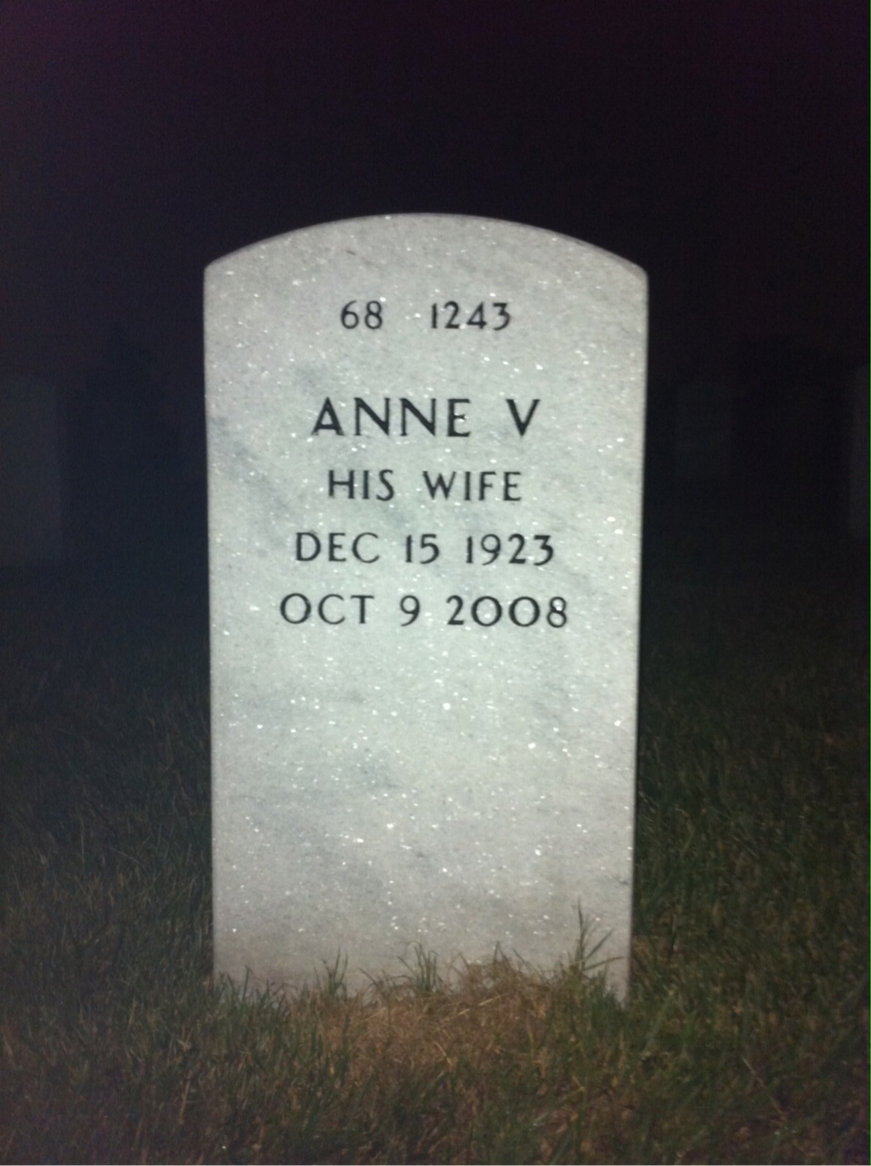 Back of headstone — Charles Mallory