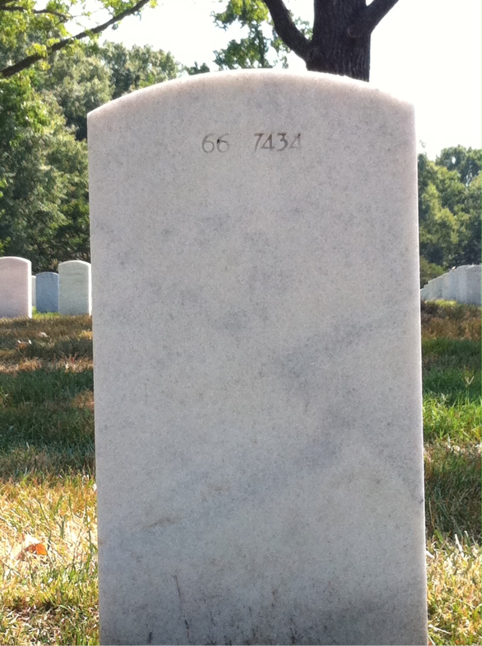 Back of headstone — Henry Attaya