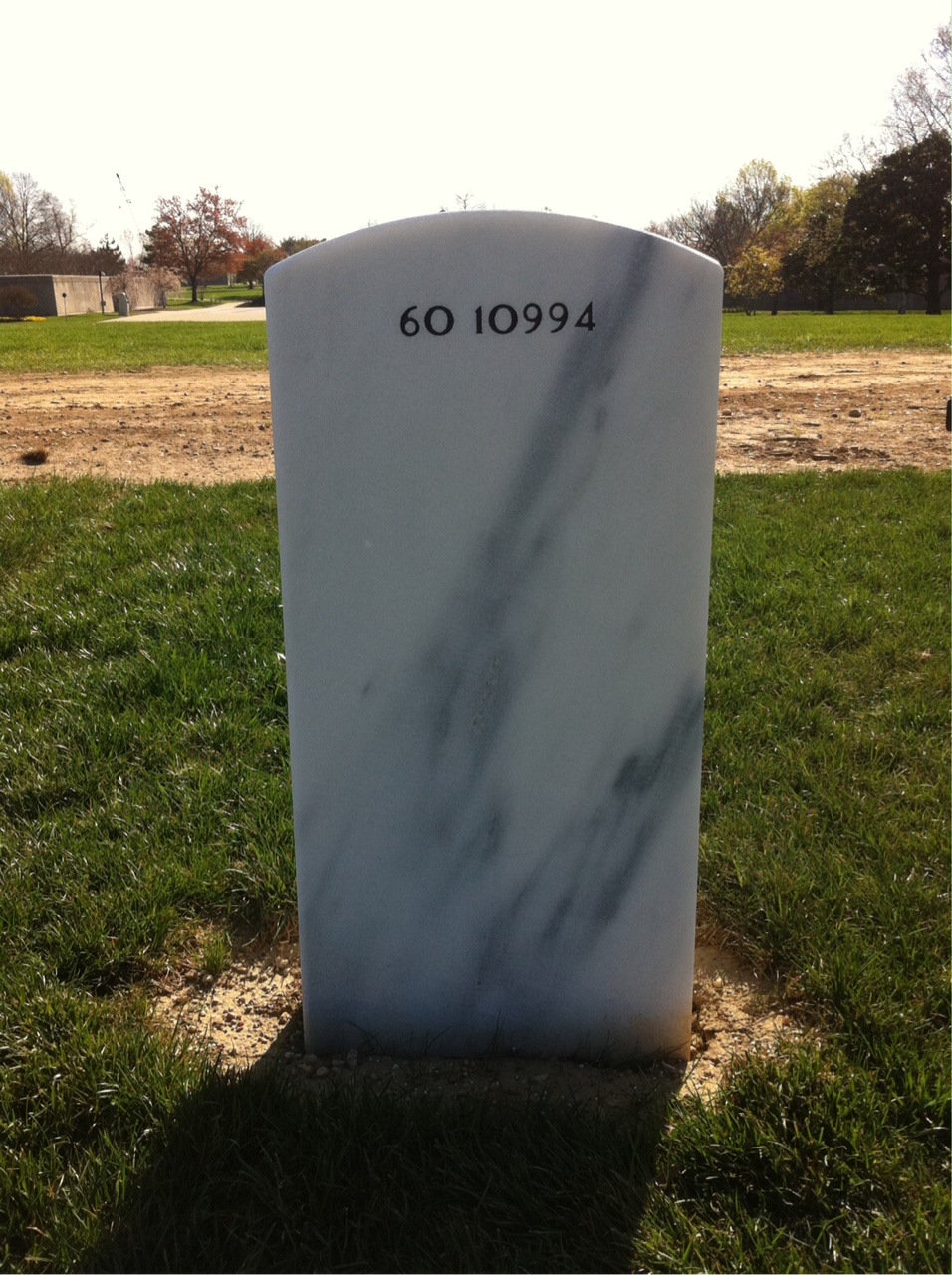 Back of headstone — Mitchell D Franks