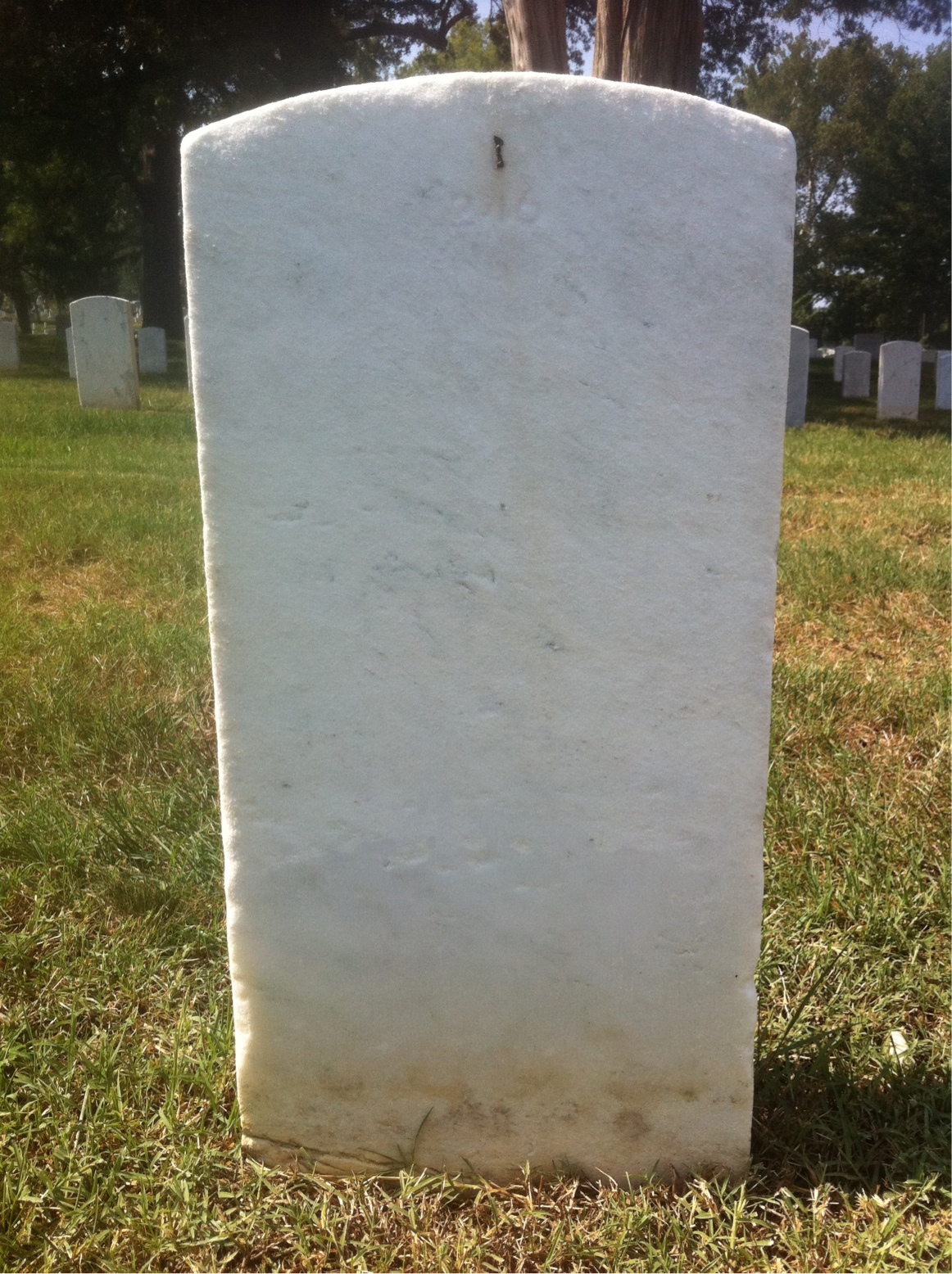 Back of headstone — Jones Ackis
