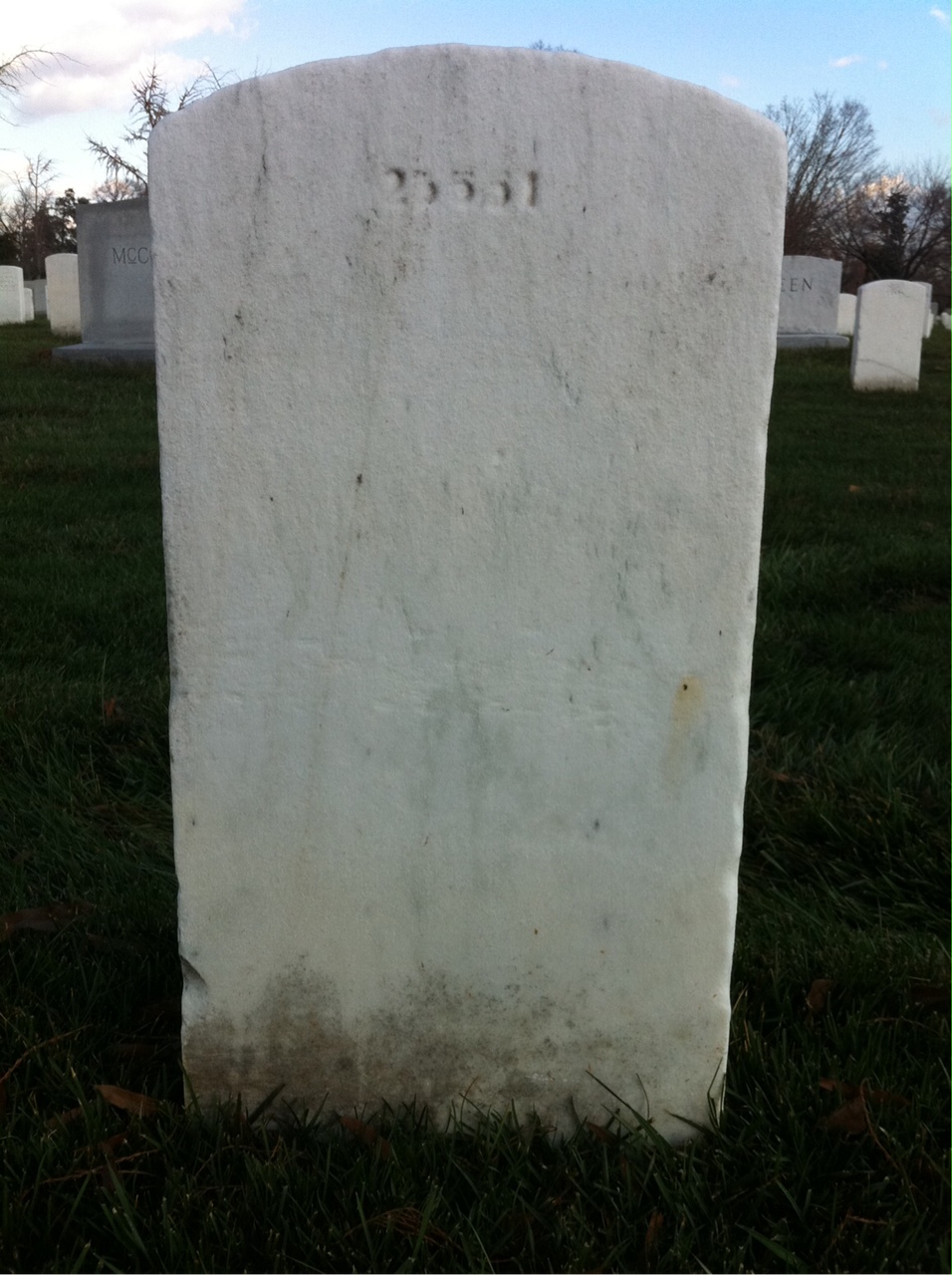 Back of headstone — James Aitken