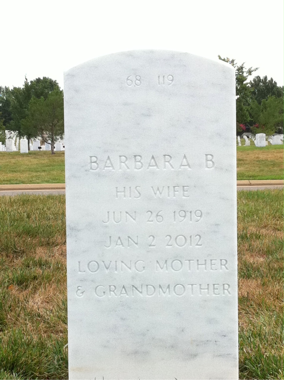 Back of headstone — Sidney Mcfarland