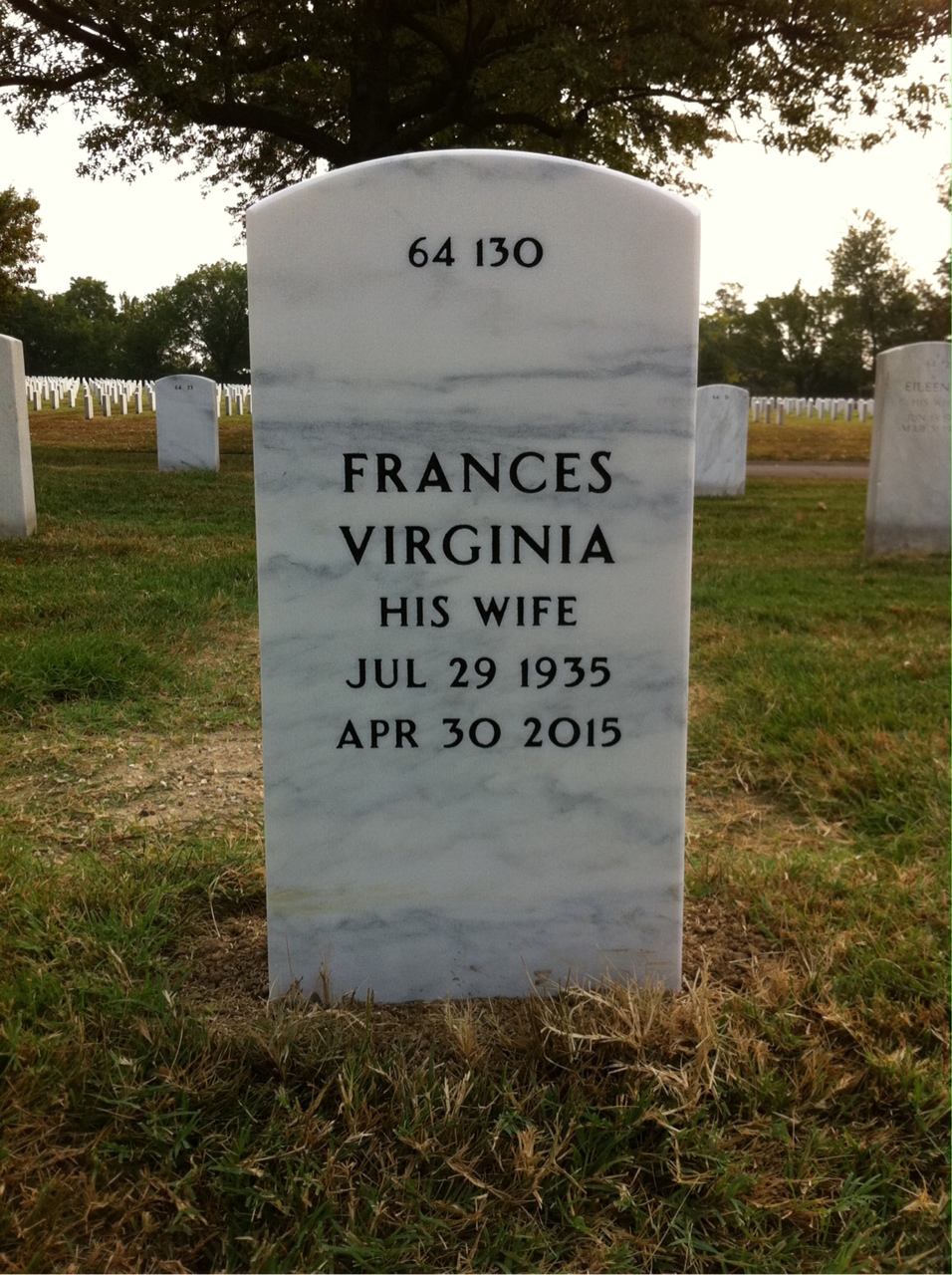 Back of headstone — George Antle