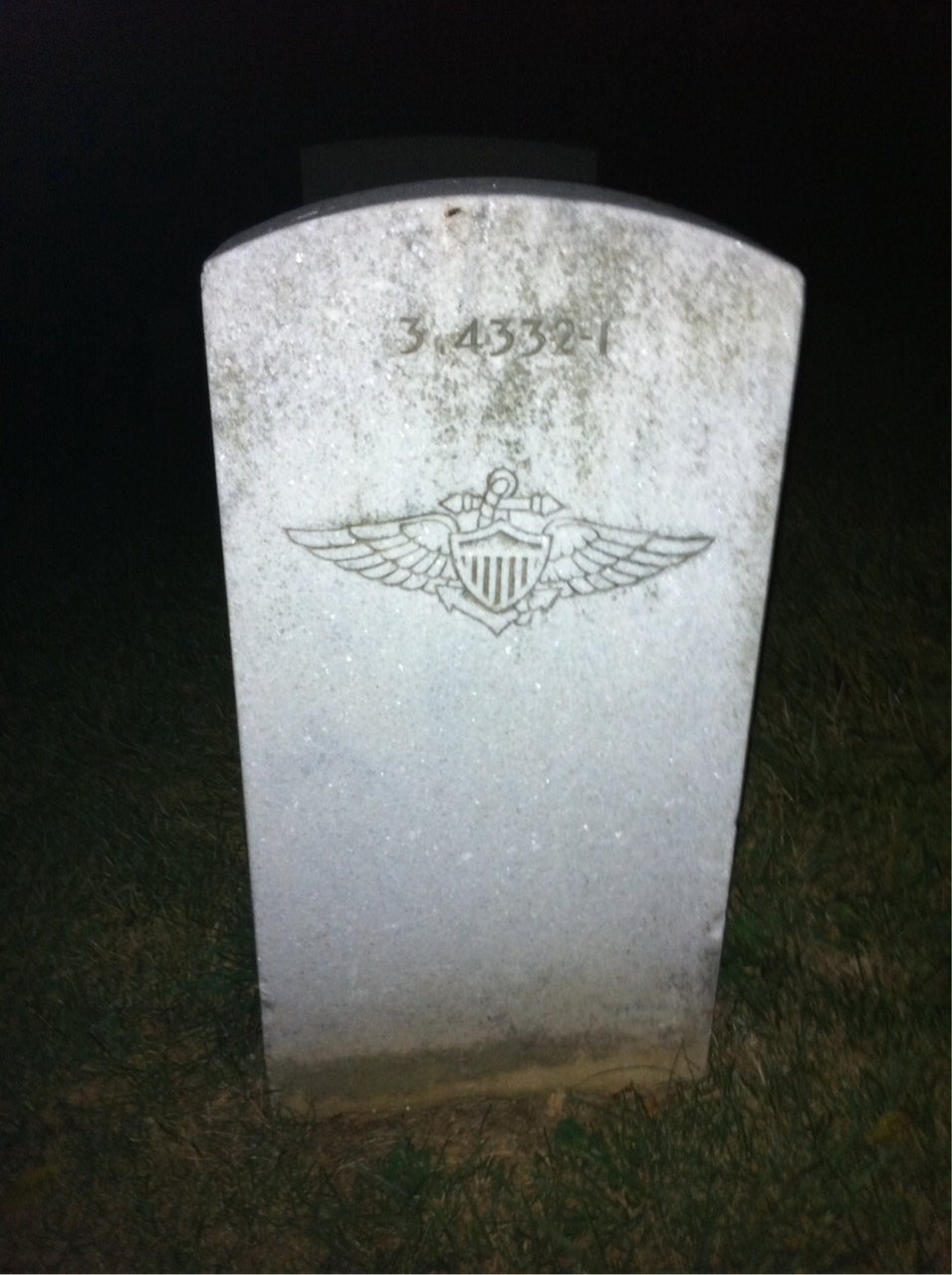 Back of headstone — Thomas Wolstenho Hickman
