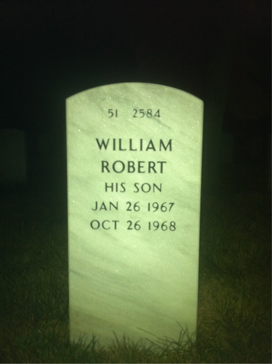 Back of headstone — Calvin King