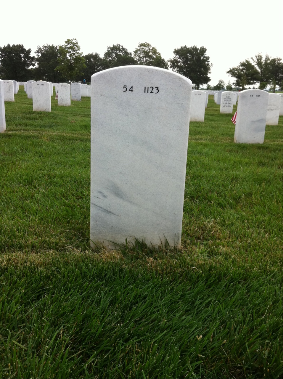 Back of headstone — Donald Eastburn