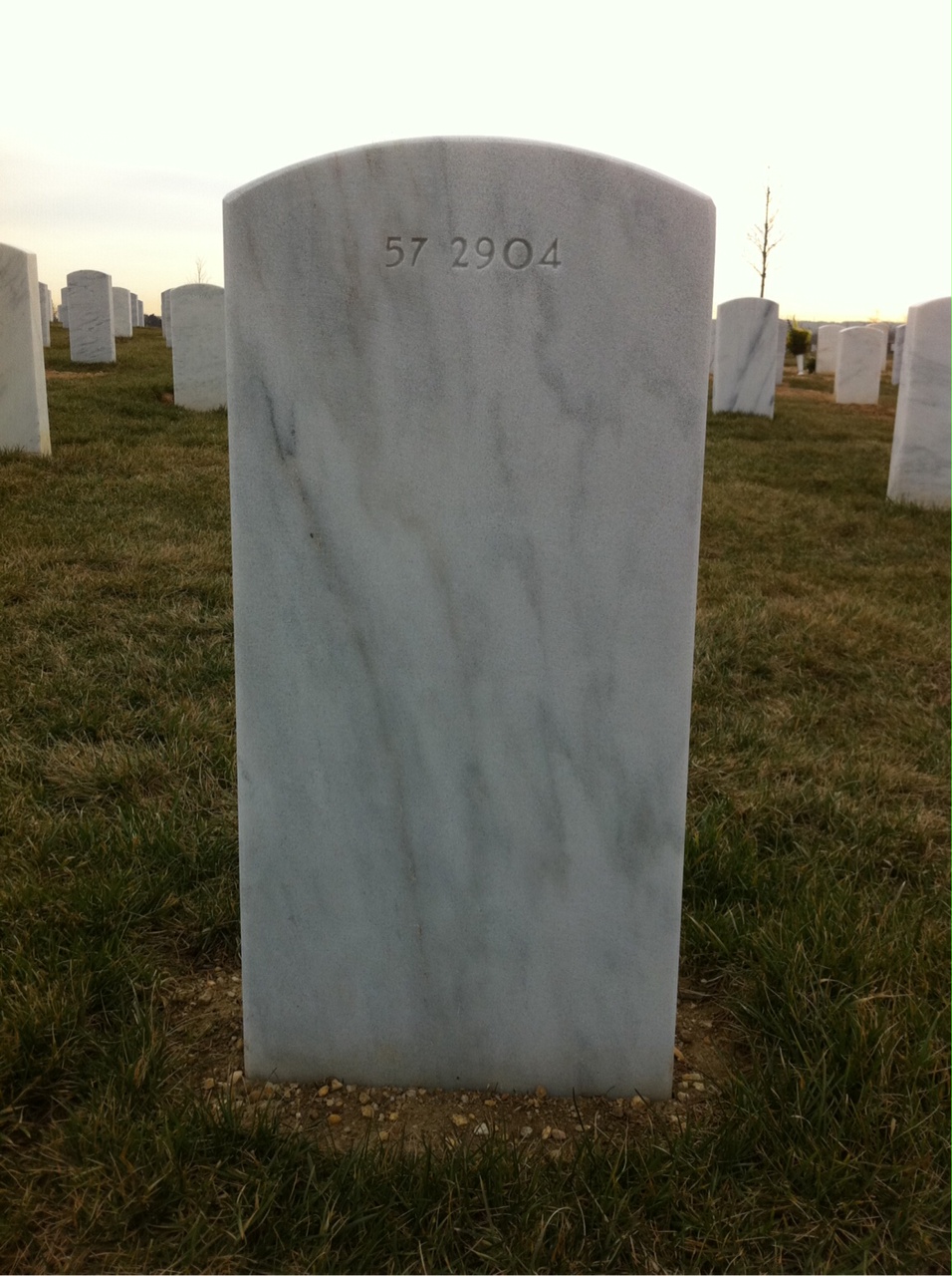 Back of headstone — Thomas J Smith