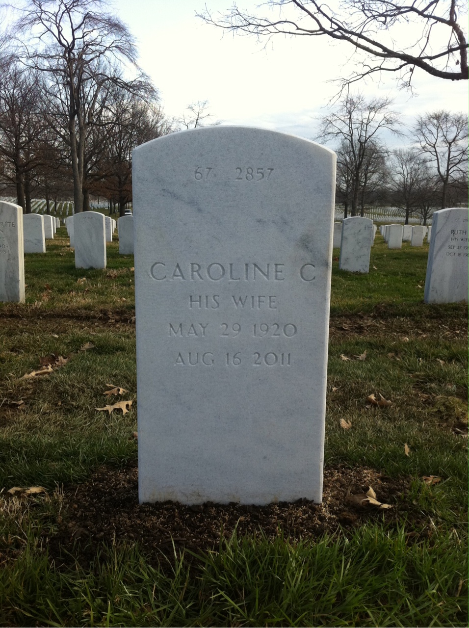 Back of headstone — William Clarence Gutteridge