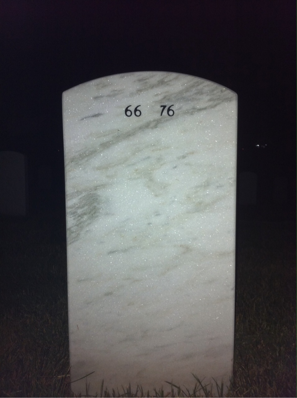 Back of headstone — Evelyn Keeler