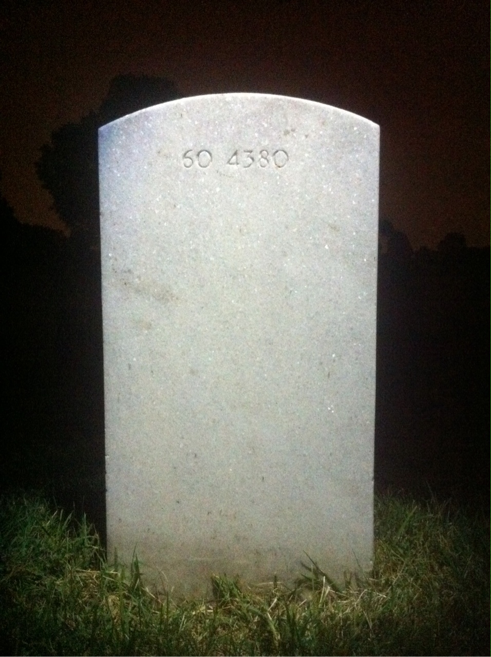 Back of headstone — Andrew F Lavella