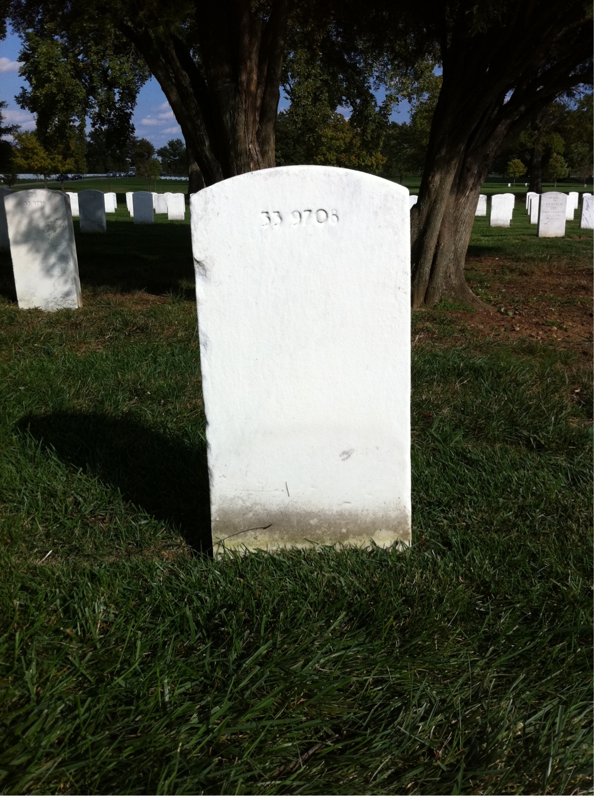 Back of headstone — William Ralph Butler