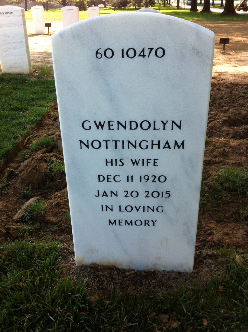 Back of headstone — Philip Cox
