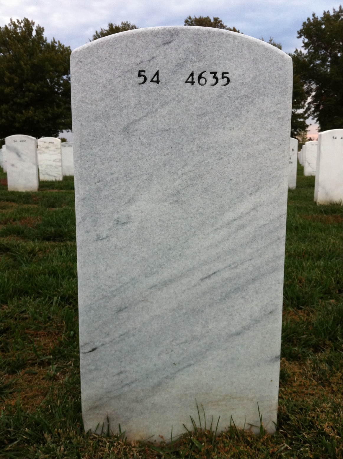 Back of headstone — David Fleehr