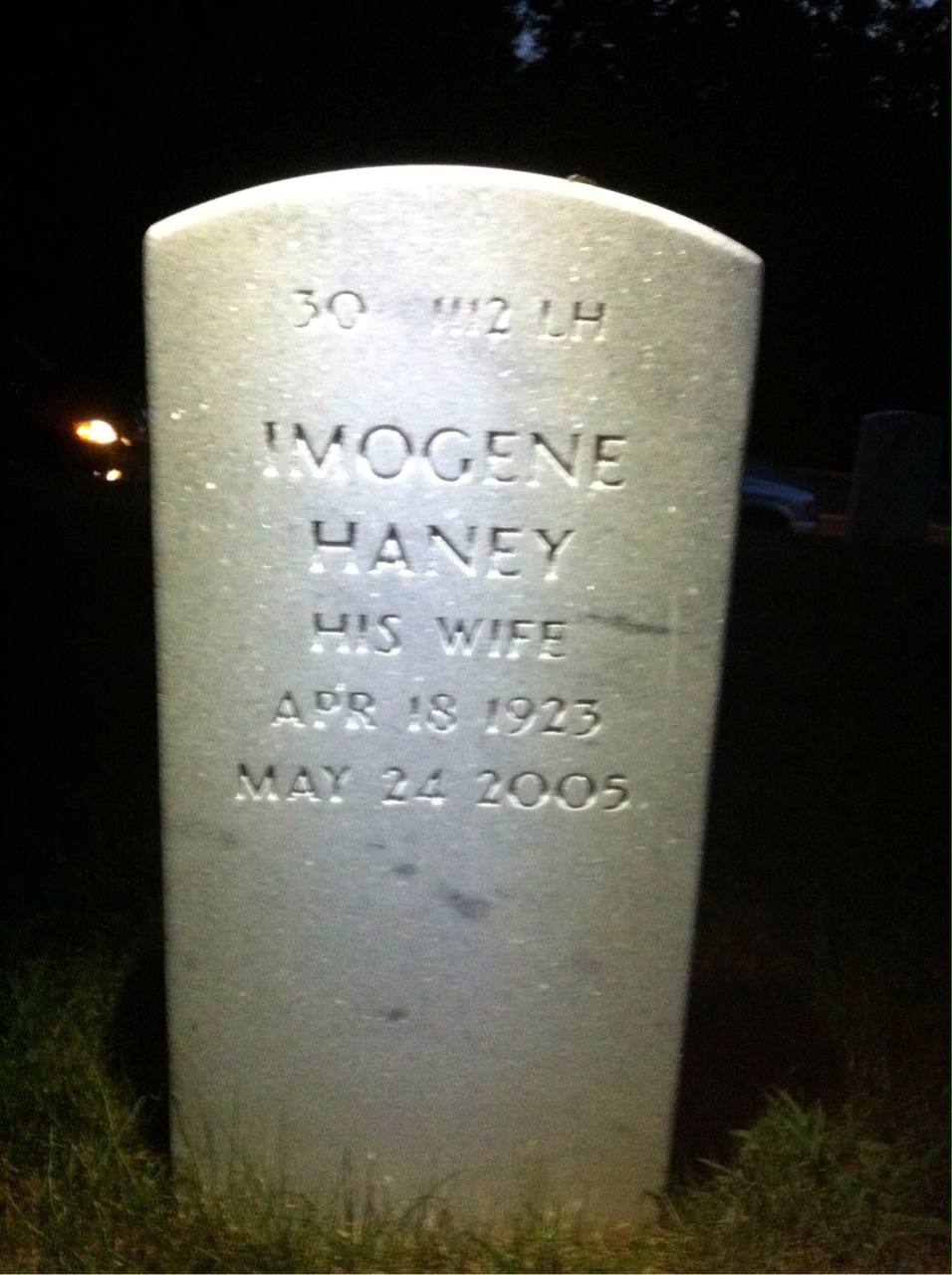 Back of headstone — William Grabowski