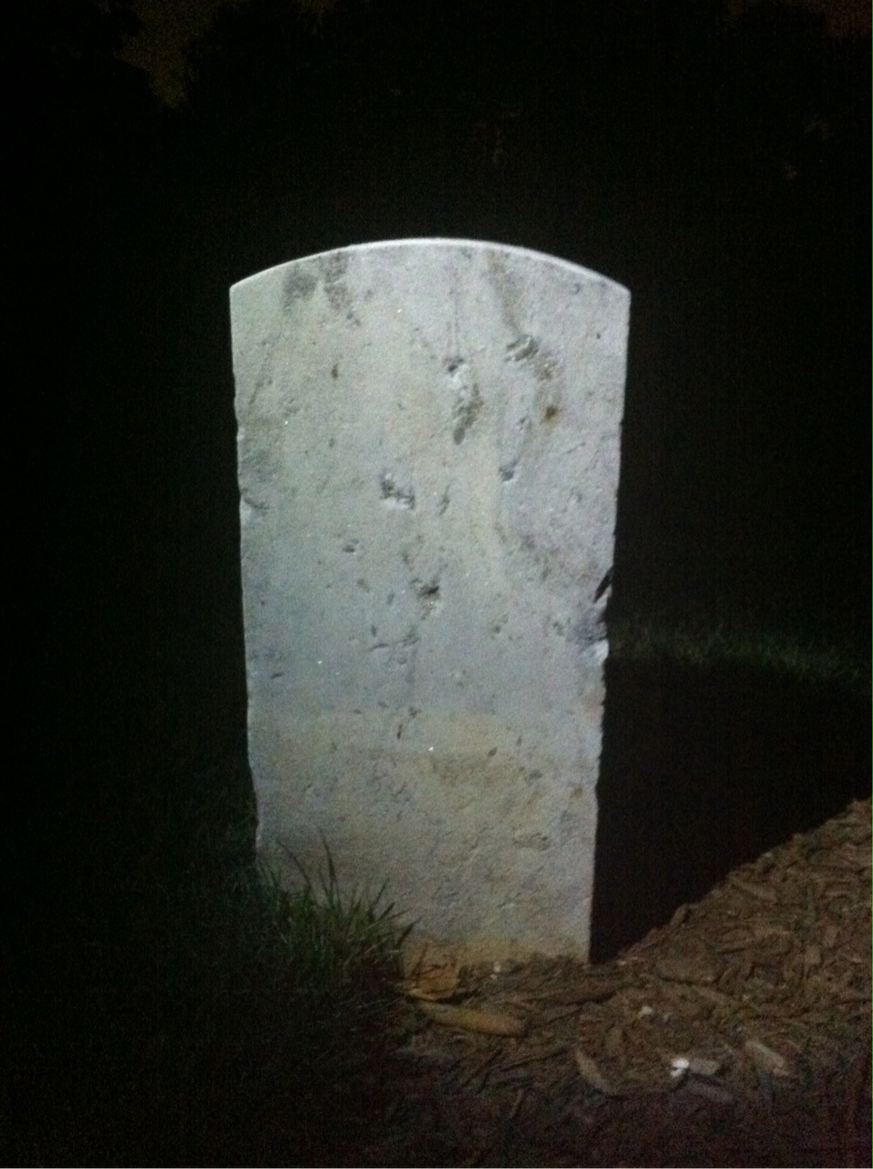 Back of headstone — Conrad Allis
