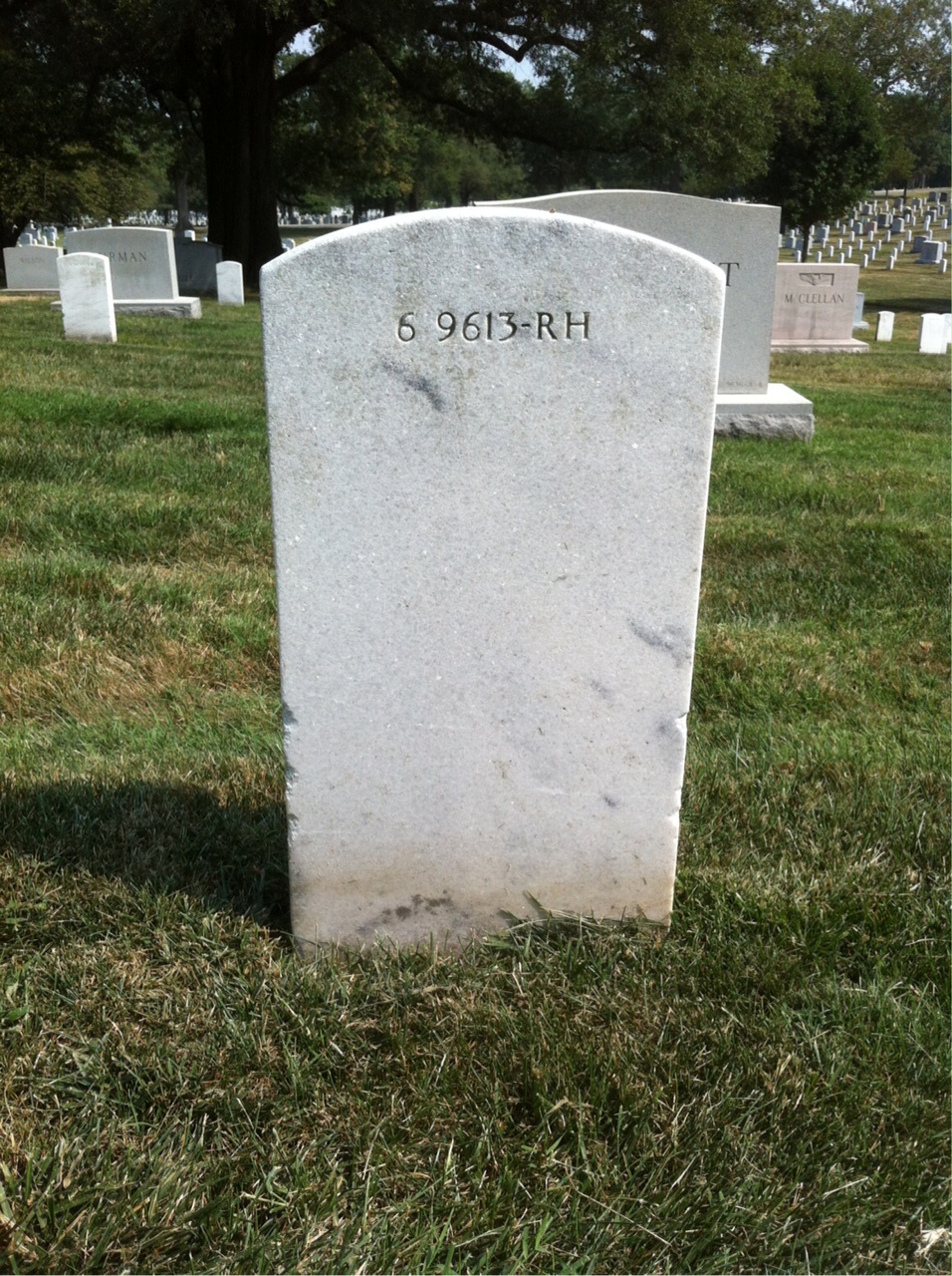 Back of headstone — Robert V Ignico