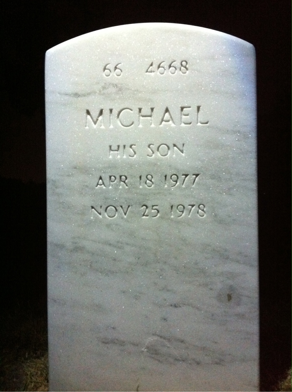 Back of headstone — Martin Roy