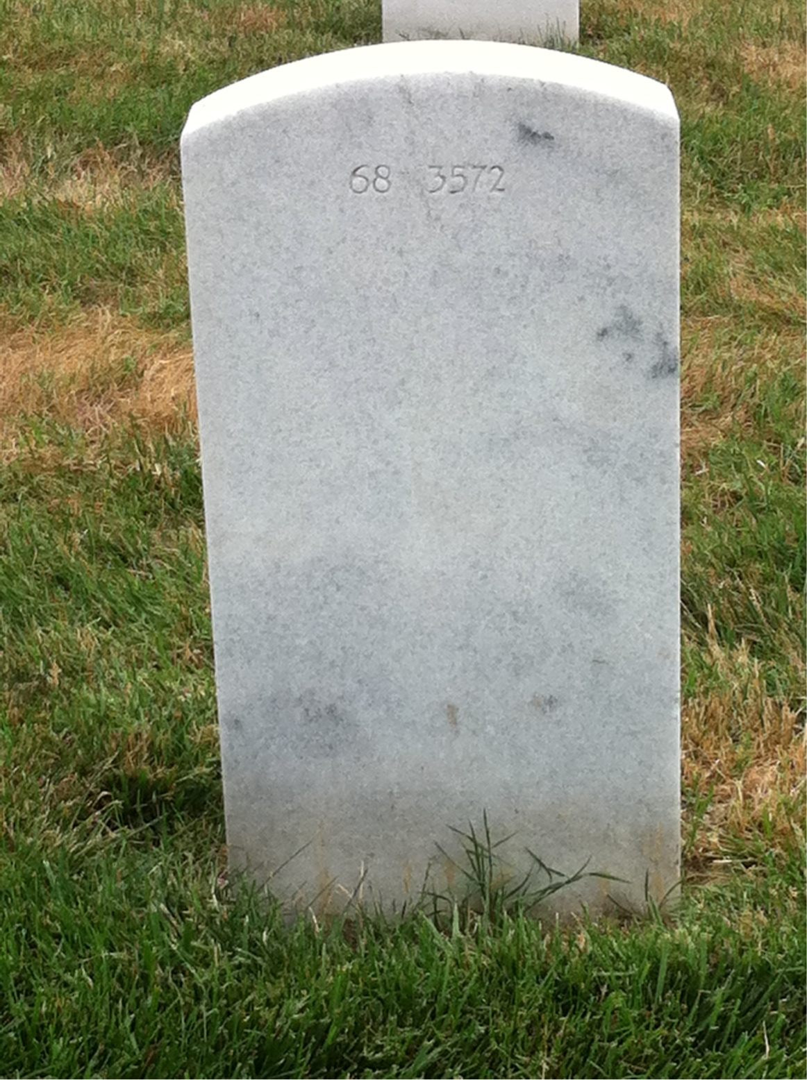Back of headstone — Norwood Wall Fleming