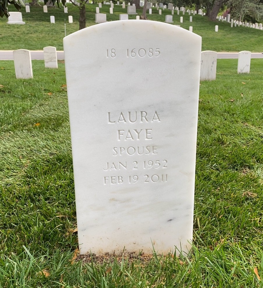 Back of headstone — Donald Barrett