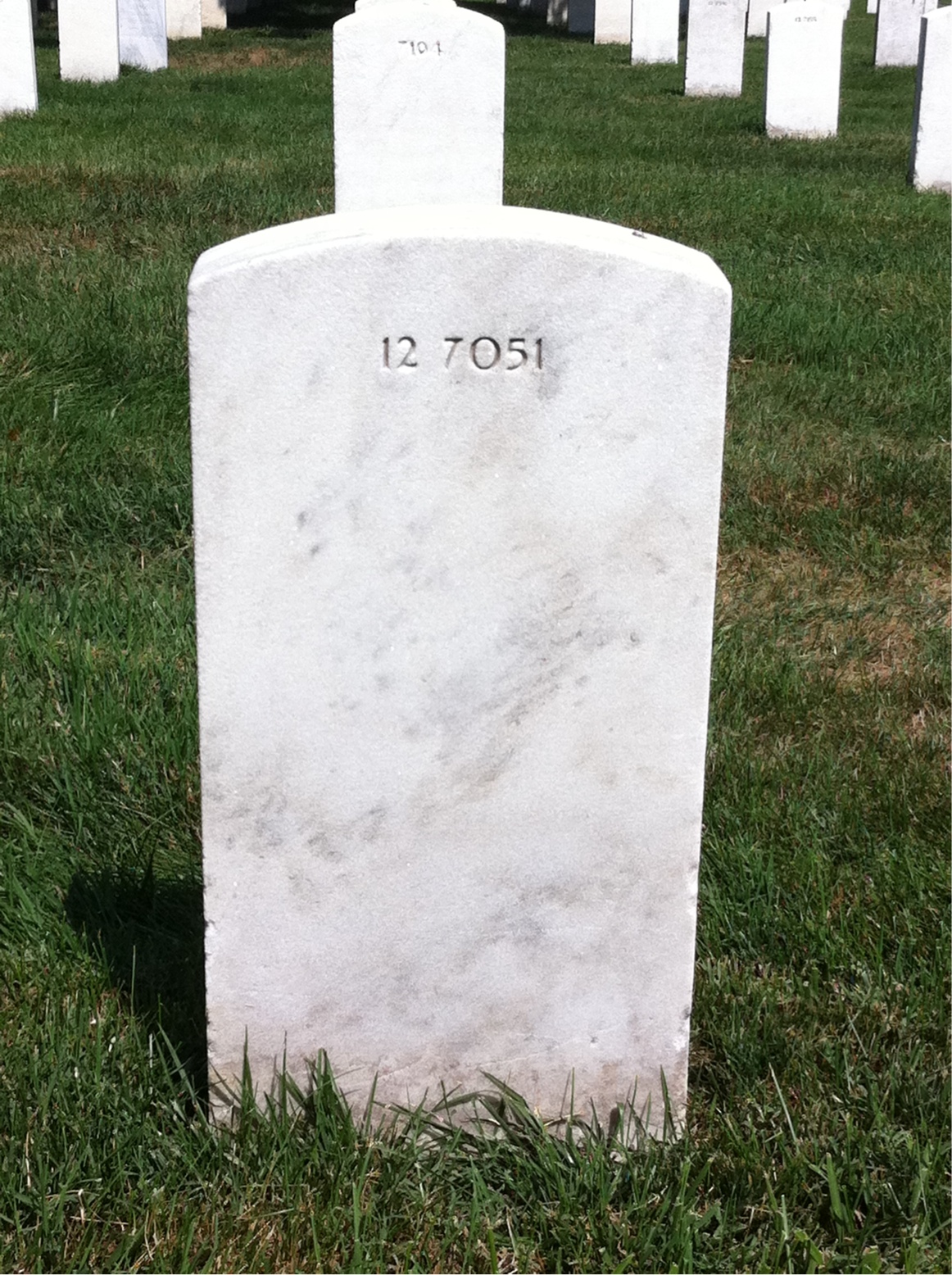 Back of headstone — Clarence Baker