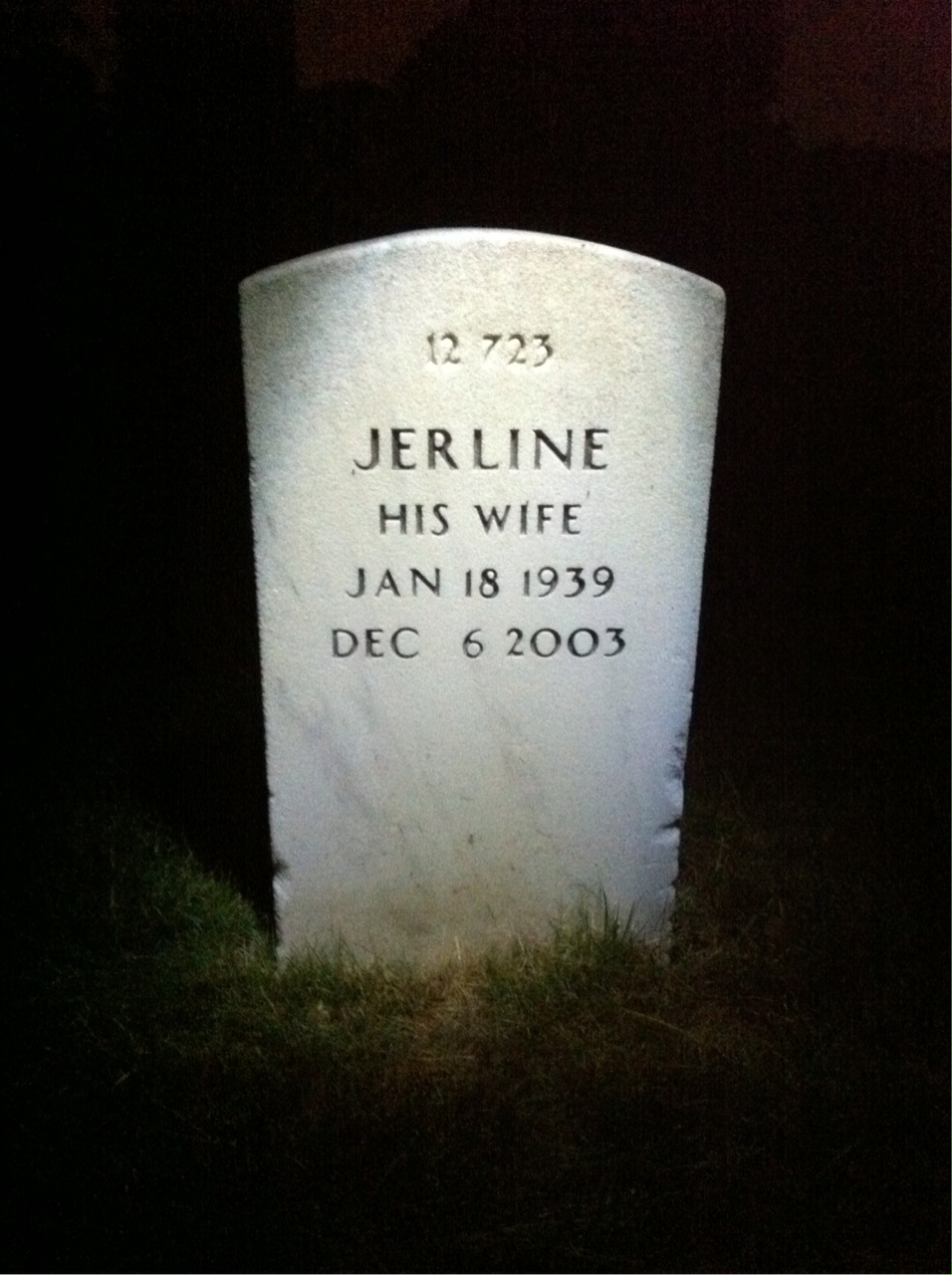Back of headstone — John Bean