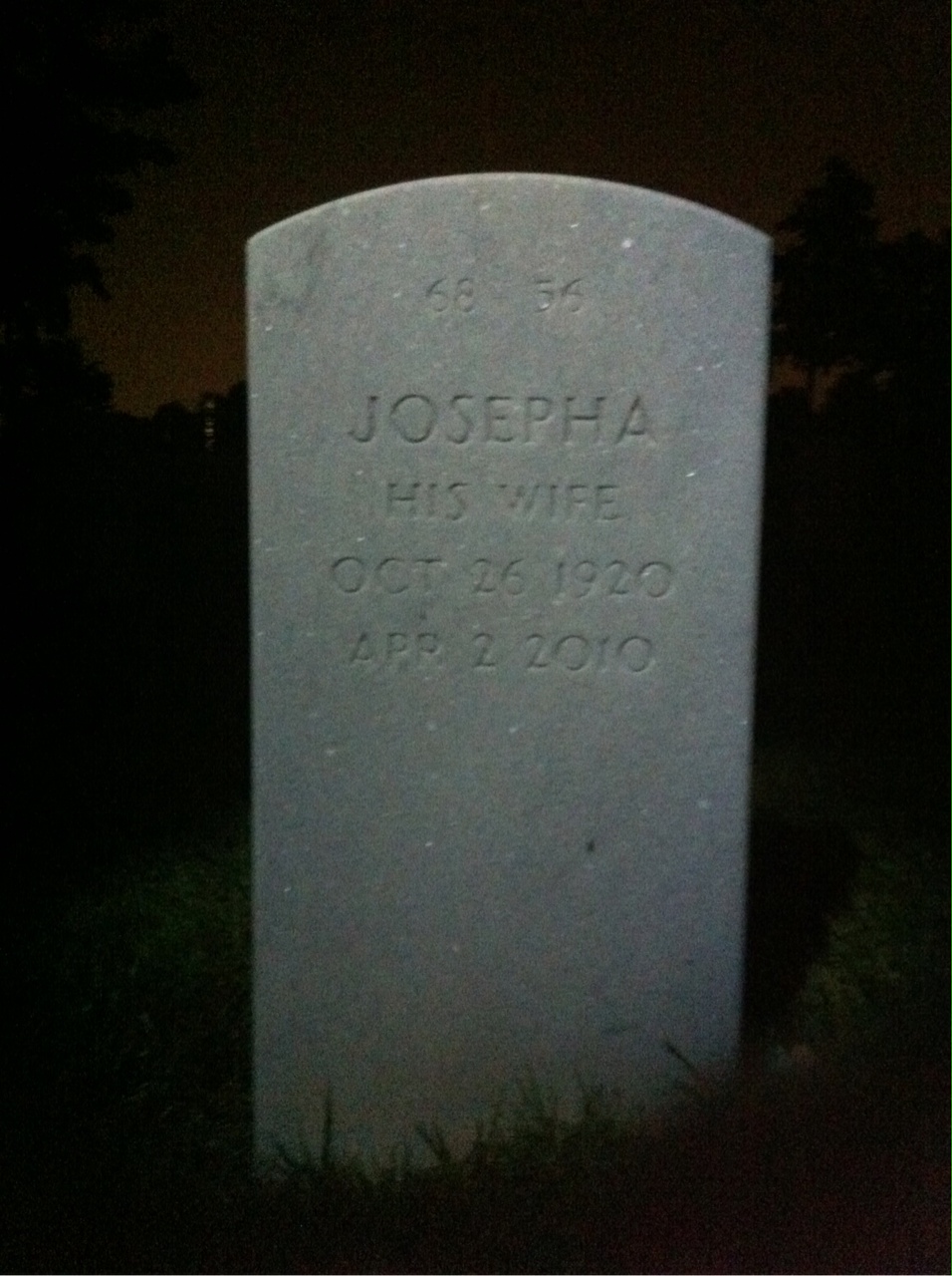 Back of headstone — Henry Standish