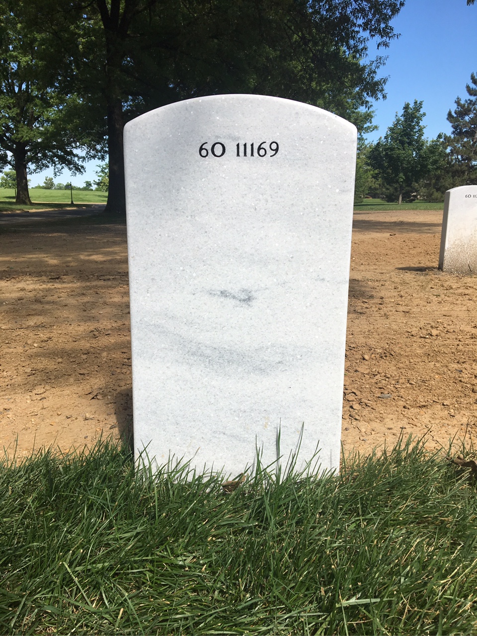 Back of headstone — William Baker