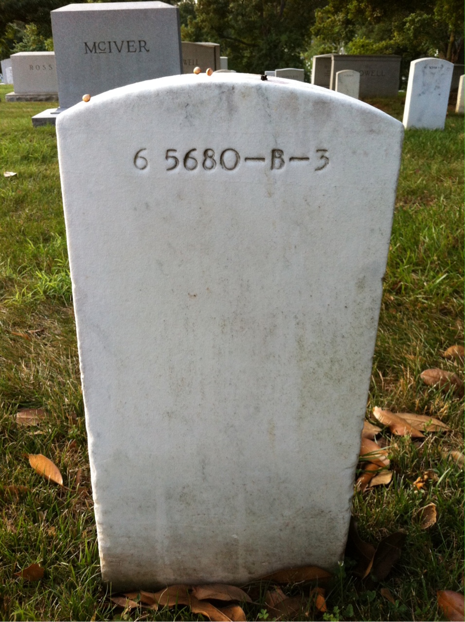 Back of headstone — Emily Murphy