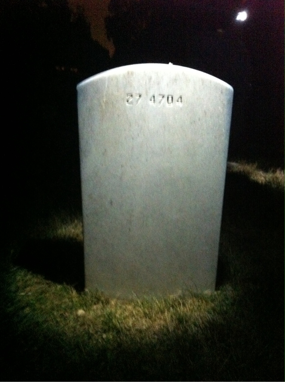 Back of headstone — G Ammit