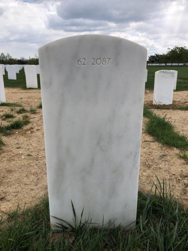 Back of headstone — Wilfred Leslie Stanfield
