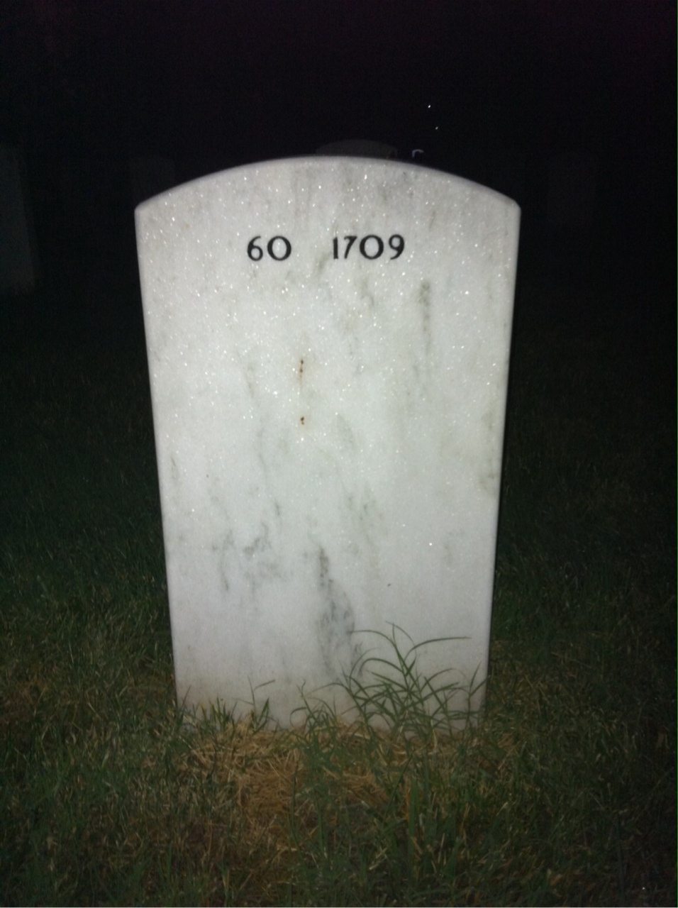 Back of headstone — Donald Rander