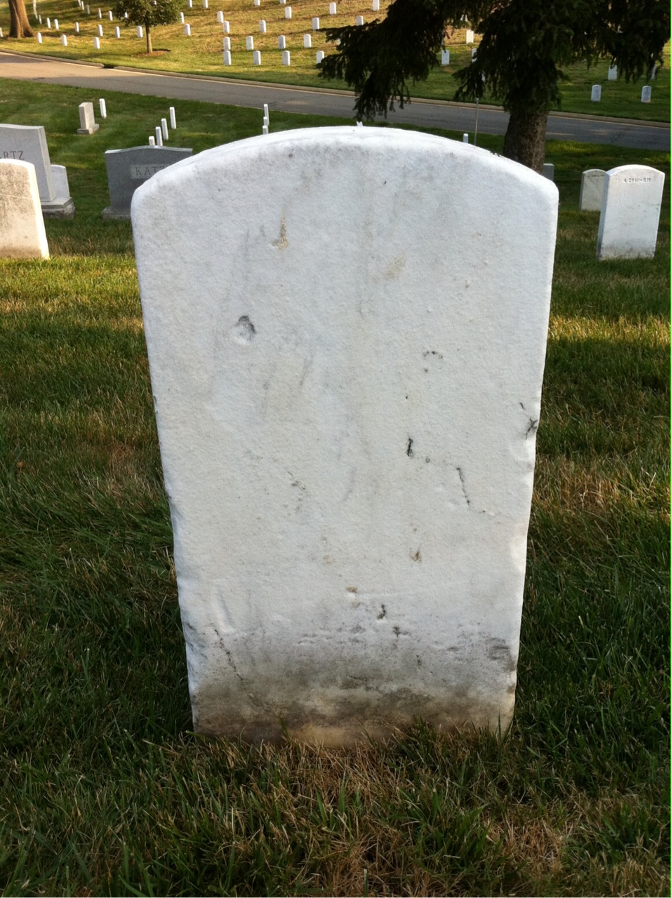 Back of headstone — Emma Anderson