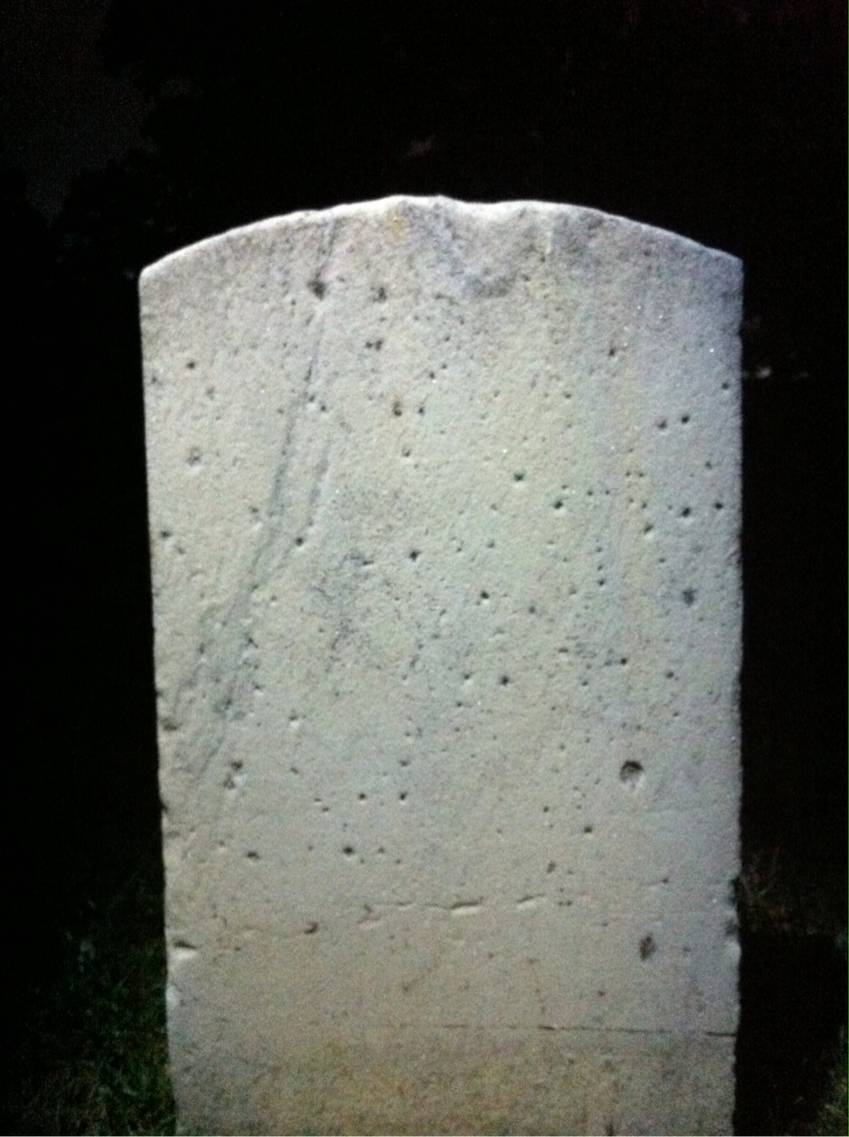 Back of headstone — Eli Angle