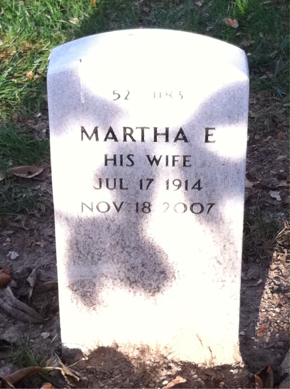 Back of headstone — James Oleson
