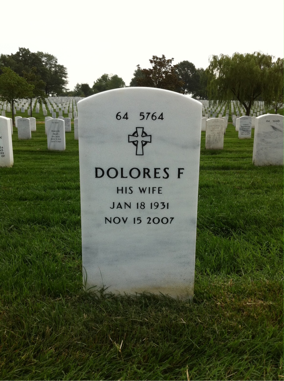 Back of headstone — Frank Marinaro