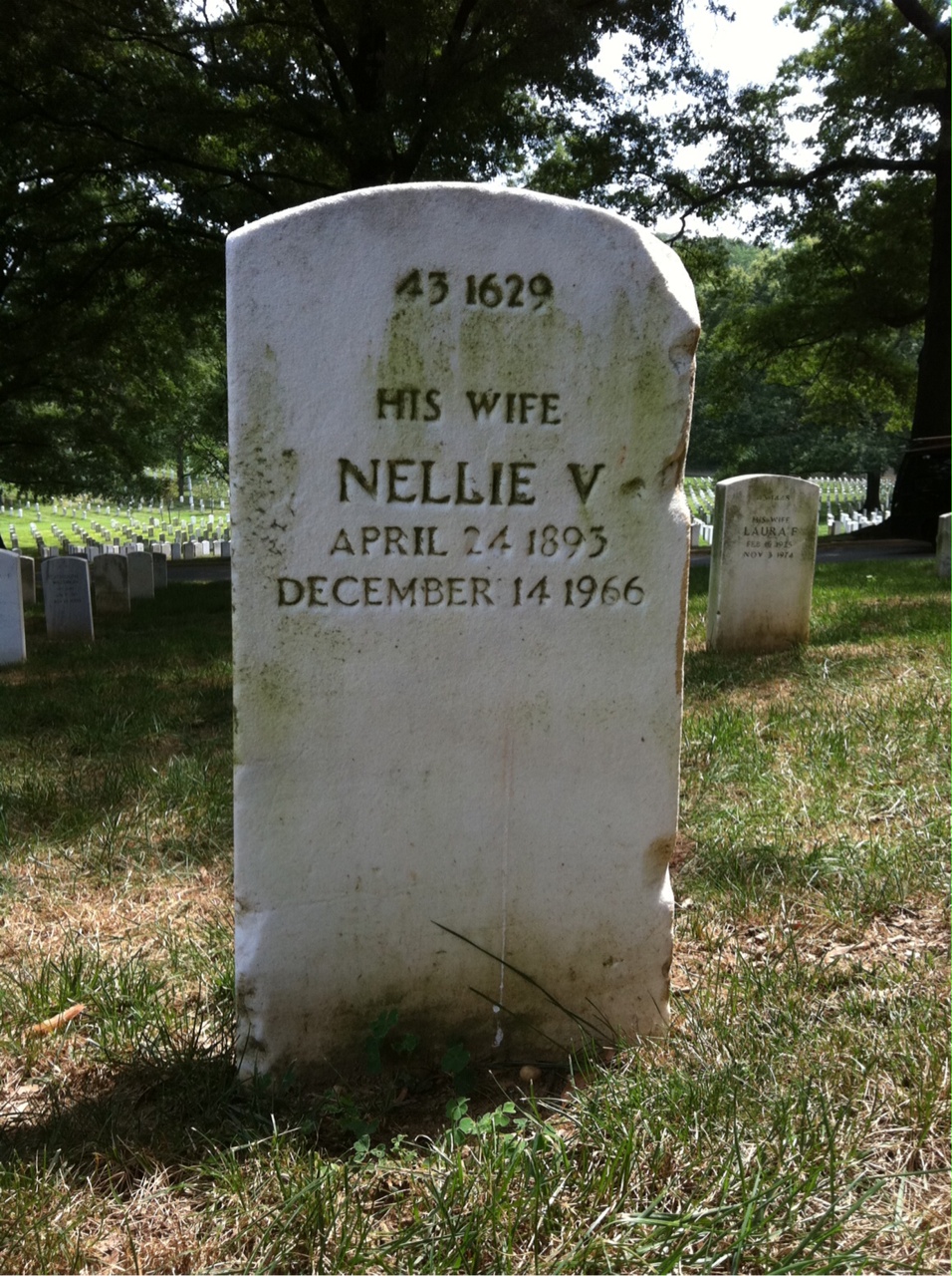 Back of headstone — William G Hamilton