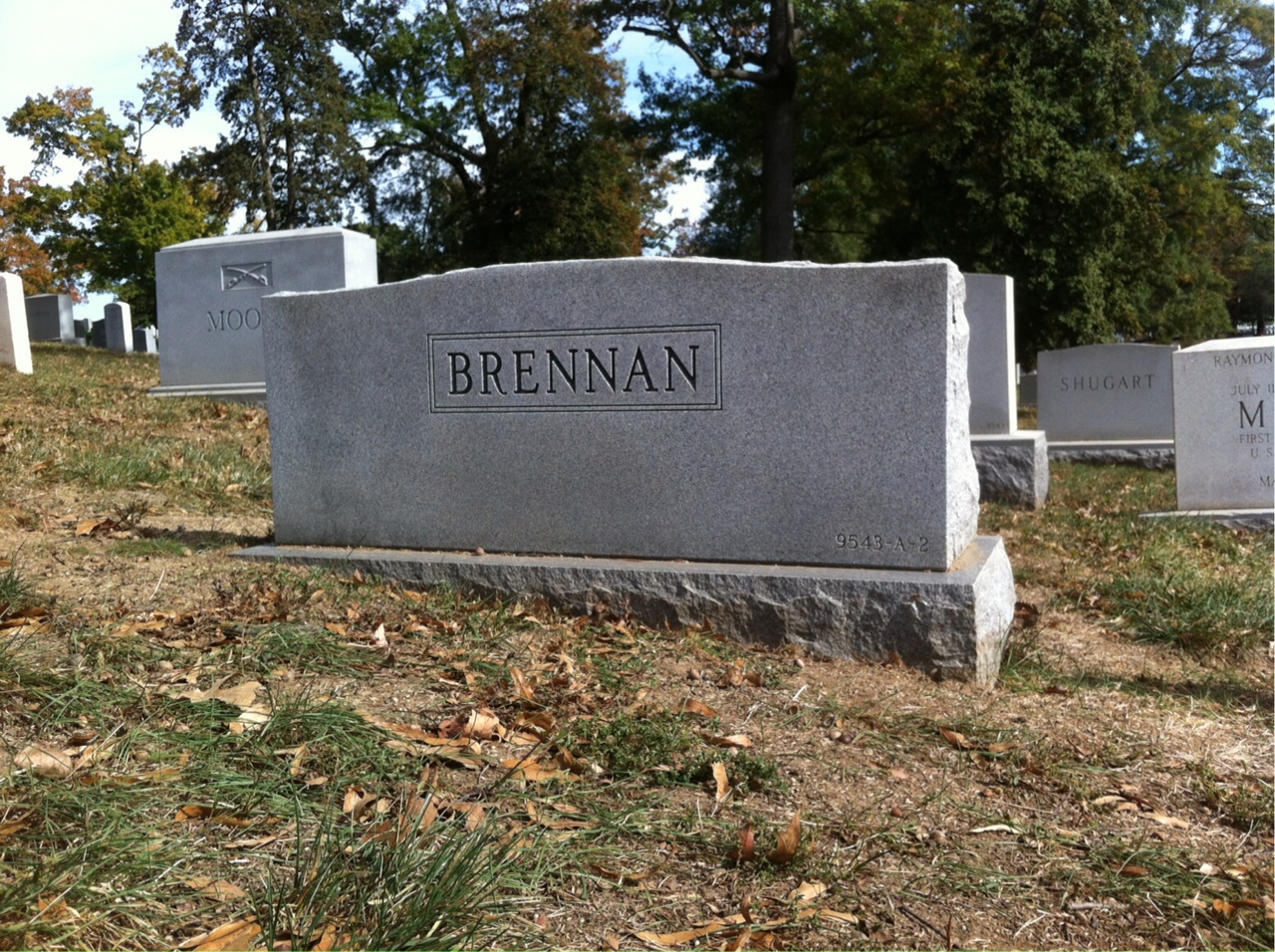 Back of headstone — Donald Brennan
