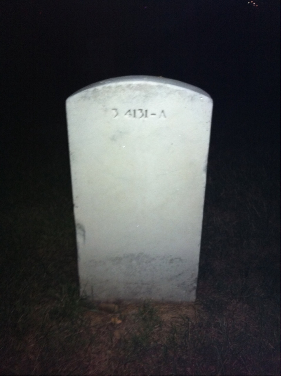 Back of headstone — Russell Akins