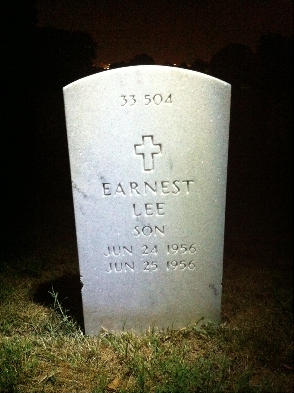 Back of headstone — Floyd Bryant